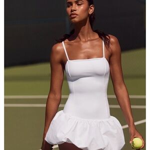 ALO Yoga Airbrush Love Match Tennis Dress - White